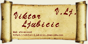 Viktor Ljubičić vizit kartica